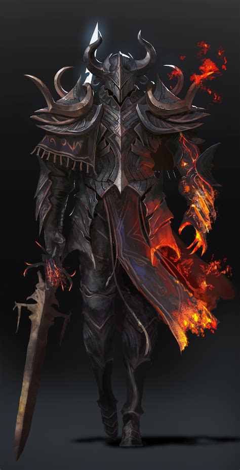 Black Knight Fantasy Concept Art Concept Art Characters Dark