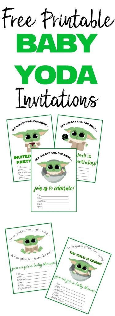 With these fabulous baby shower games, you and your loved ones are sure to have an unforgettable time. Free Printable Baby Yoda Invitations - The Momma Diaries ...