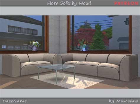 Flora Sofa Set By Woud Mincsims On Patreon Sims 4 Bedroom Sims 4