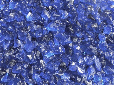Exotic Pebbles And Aggregates Ocean Blue Glass Pebbles 10 Lb