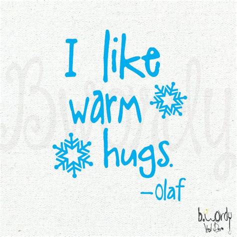 Frozen Inspired I Like Warm Hugs Quote By Olaf Vinyl Decal Wall Art Vinyl Lettering