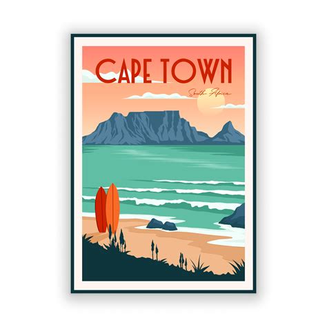 Cape Town South Africa Vintage Poster Lazy Days