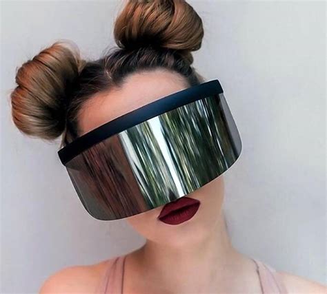 futuristic mirror oversized face shield sunglasses ☢️ atlas 1