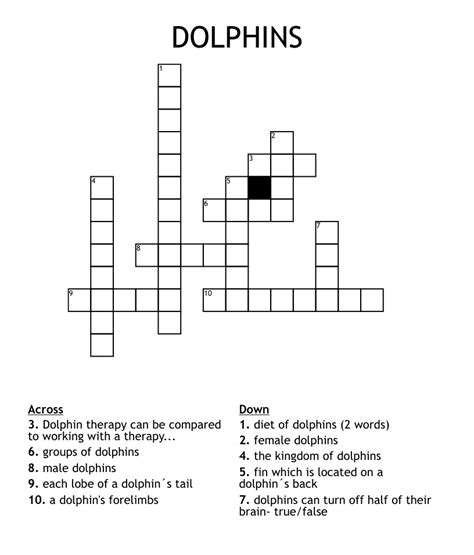 DOLPHINS Crossword - WordMint
