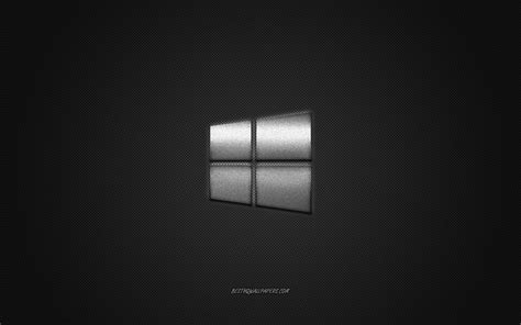 Download Wallpapers Windows 10 Logo Silver Shiny Logo Windows 10