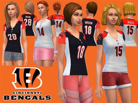 The Sims Resource Ladies Replica Cincinnati Bengals Jerseys By Rjg811