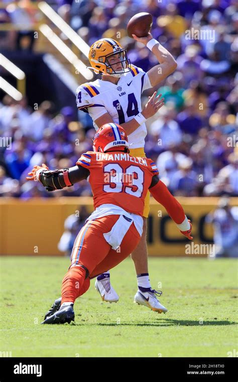 Lsu Tigers Quarterback Max Johnson 14 Passes While Pressured From