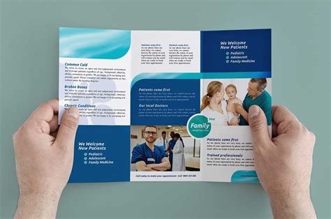 healthcare clinic tri fold brochure template in psd ai intended for welcome brochure template