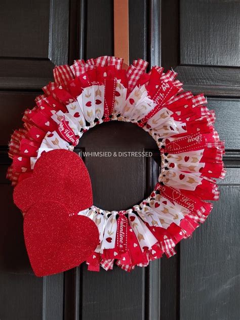Handmade Valentine Ribbon Wreath Diy Dollar Tree Ribbon Wreath Diy