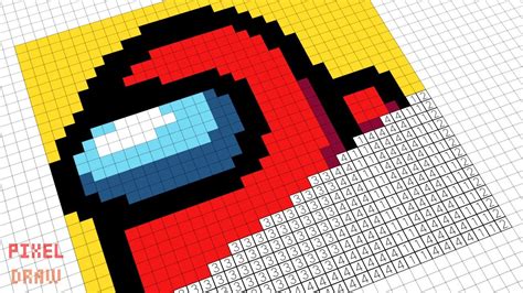 How To Draw Among Us Logo Pixel Art Among Us Pixel Art Tutorial Sexiz Pix
