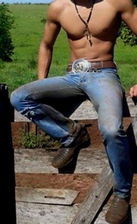 Shirtless Male Muscular Hunk Athletic Cowboy Jeans Boots Beefcake Photo X F Ebay