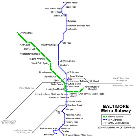 Maryland Subway Map Travelsfinderscom