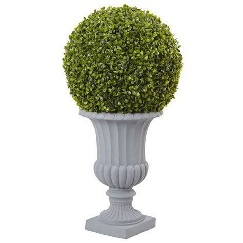 Nearly Natural 25 Ft Boxwood Topiary With Urn Indooroutdoor 5965