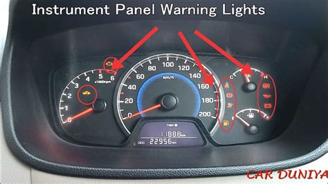 Warning Lights Car Instrument Panel Youtube