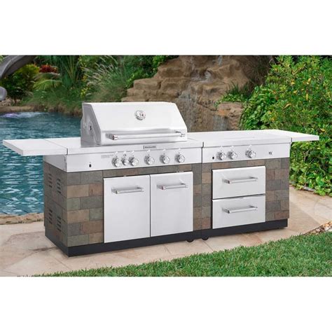 These diy bbq island plans will give you that extra counter space you need when cooking outside as well as a place to store all your grilling tools. KitchenAid 9-burner Island Grill | Outdoor kitchen ...
