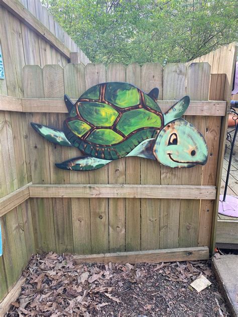 Large Wooden Turtle Beach House Decor Turtle Wall Art Gift Etsy