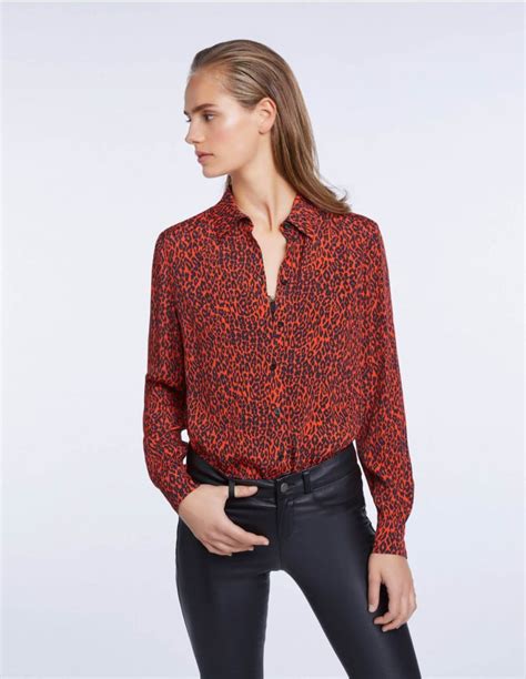Set Fashion Red Leopard Blouse In Leopard Print At Storm Fashion