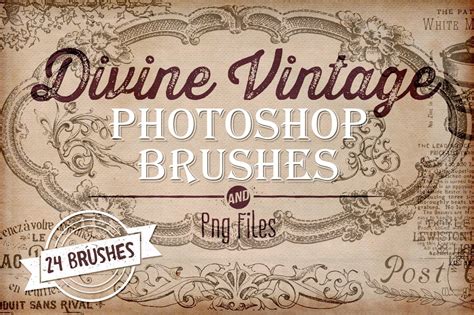 Divine Vintage Photoshop Brushes Brushes ~ Creative Market