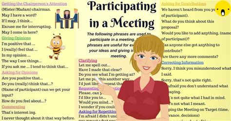 English For Business Useful Phrases To Use During A Business Meeting