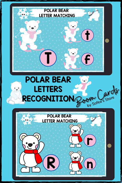 Polar Bear Letters Recognition Boom Cards Upper To Lowercase Letters