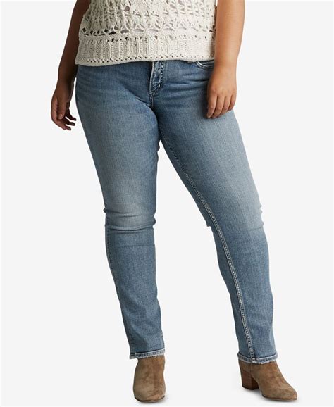 Silver Jeans Co Plus Size Suki Straight Leg Jeans Macys