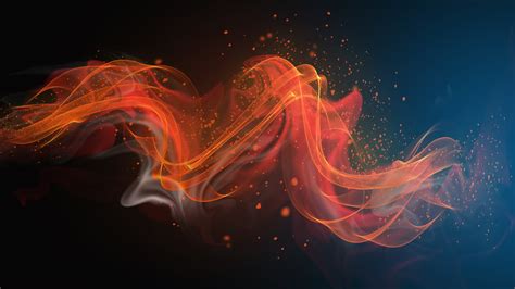 Orange Red Color Wave 4k Hd Abstract Wallpapers Hd