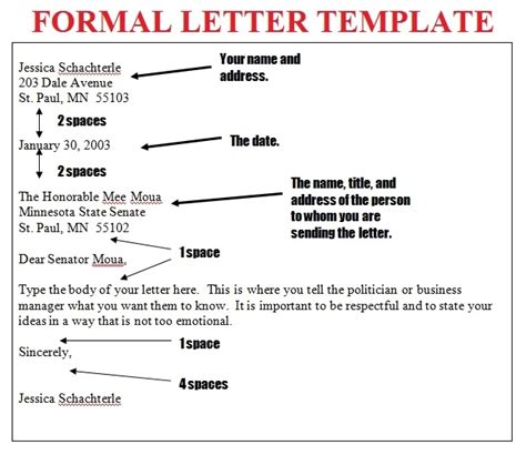 pattern  formal letter writing letters