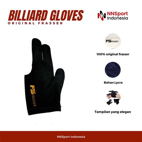 Jual Sarung Tangan Billiard Hitam Hand Gloves Biliar Allsize Shopee