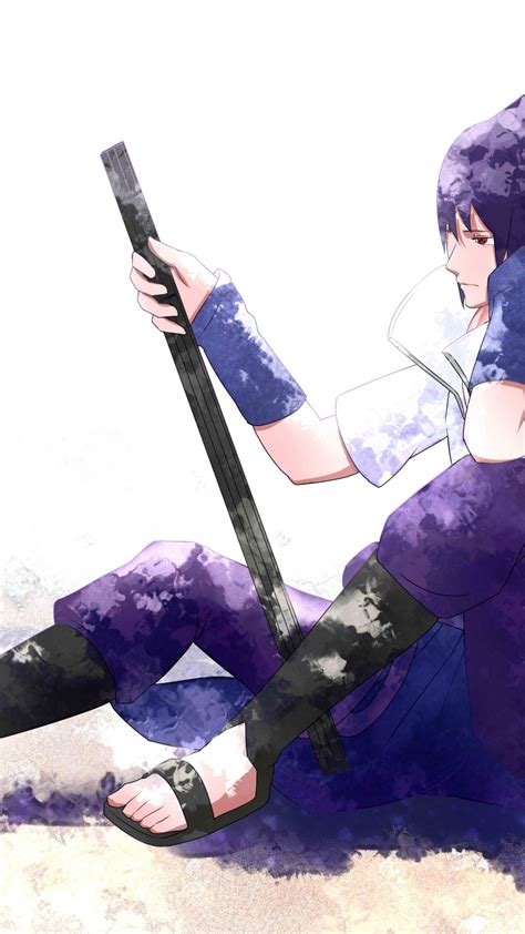 Download 1080x1920 Uchiha Sasuke Sword Profile View