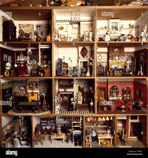 Close Up Of Victorian Dolls House Stock Photo Alamy