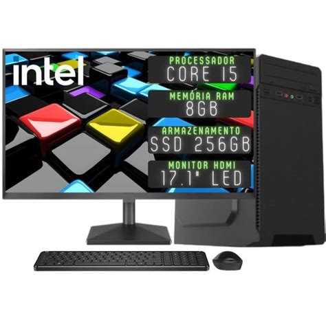 Computador Completo 3green Desktop Intel Core I5 8gb Monitor Hdmi Ssd