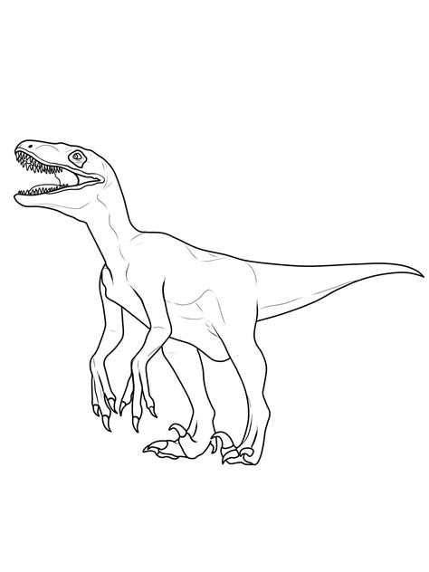 Kleurplaten Jurassic World Raptor Blue Kostenlose Malvorlage