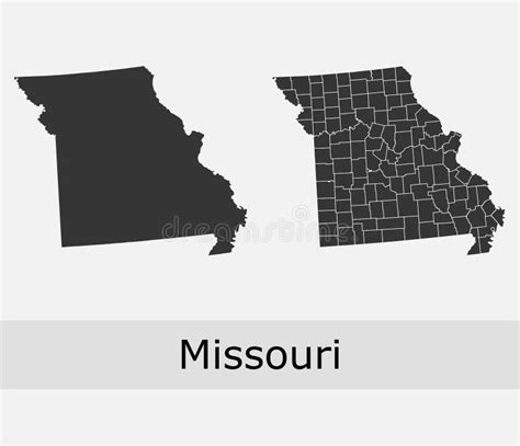Missouri Counties Vector Map Stock Illustration Illustration Of