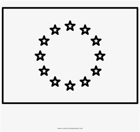 European Union Flag Coloring Page Bandera De Europa Para Colorear PNG