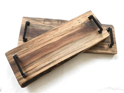 Shop online or click & collect. Spalted Walnut Charcuterie Board with Iron Handles in 2020 ...