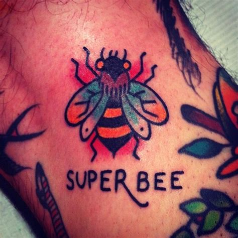 Traditional Bee Tattoo