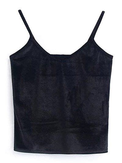 Camisole Velvet Top With Images Black Crop Top Tank Velvet Cami