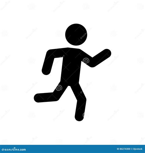 Man Running Pictogram Stock Illustration Illustration Of Athletic