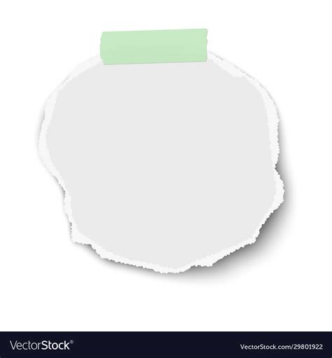 Round Ragged Paper Scrap With Soft Shadow Vector Image
