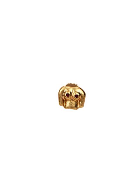Anissa Kermiche Rubies Boobies 9kt Gold Plated Stud Earring Harvey