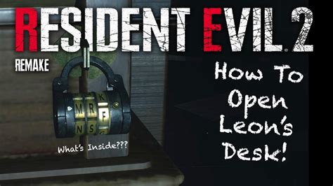 In this guide, we're going to reveal the locker codes and safe combinations to help you to make the most of your time in the raccoon police department. Resident Evil 2 Remake | Leon's Desk Puzzle Walkthrough ...