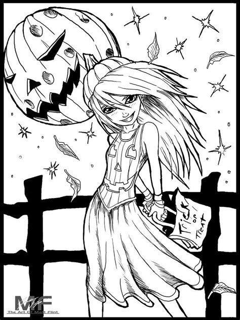 Cute Anime Witch Coloring Pages Anime Coloring Pages For Girls Easy