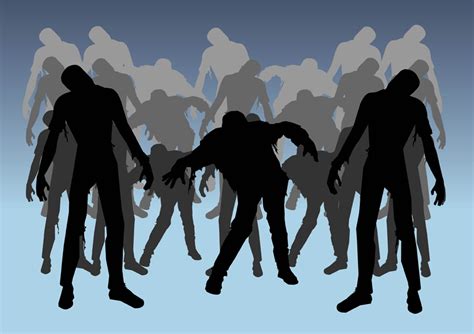 Download Zombies Silhouettes Vector Art & Graphics | freevector.com