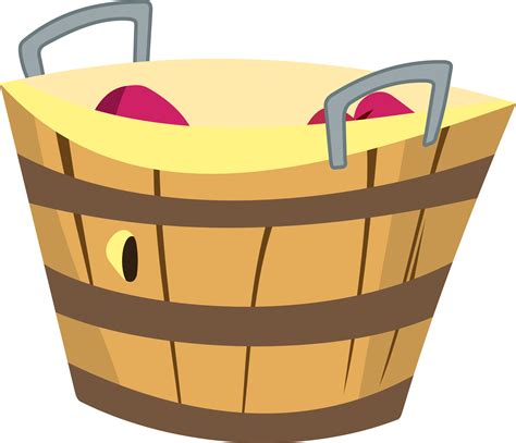 Mostly Empty Apple Bucket By Uxyd Apple Bucket Clipart Png Download