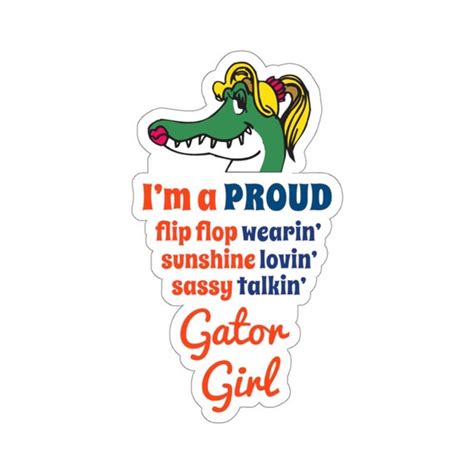 Orgullosa Gator Girl Florida Gators Pegatina Etsy España