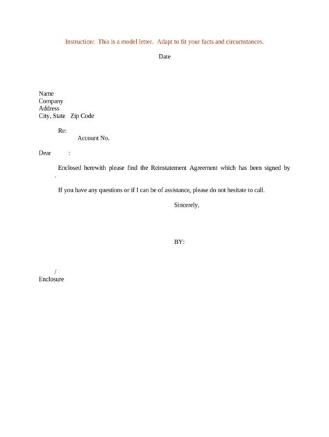 Reinstatement Letter Sample Pdf Form Fill Out And Sign Printable Pdf