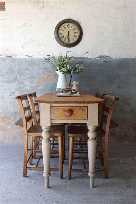 A victorian pine kitchen table the rectangular top above two deep drawers on square tapering supports 90in. Pin on Tables