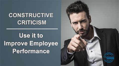 The Power of Constructive Criticism - Optimus Performance