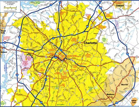 Charlotte Nc City Mapfree Printable Detailed Map Of Charlotte City