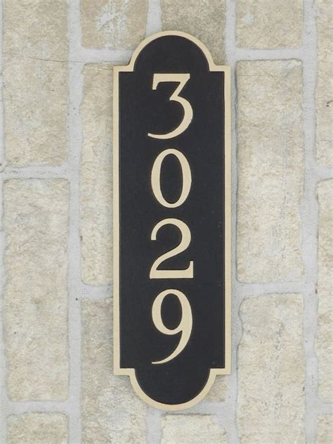 Vertical House Number Plaque Vertical Address Signs House Number